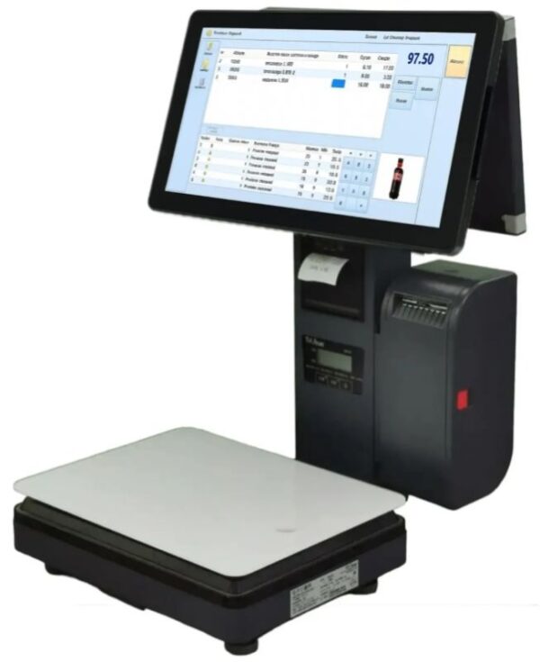 POS-терминал 15,6" ALEO AL-WYT60II весы, этикетки, чеки 4Gb/120Gb два ядра, серый